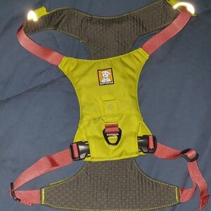 Ruffwear Dog Harness HiViz Yellow And Orange Color